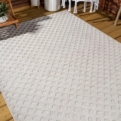 JONATHAN Y Rabat High-Low Pile Mini-Diamond Trellis Indoor/Outdoor Area Rug 9 JONATHAN Y Rabat High-Low Pile Mini-Diamond Trellis Indoor/Outdoor Area Rug - Image 7