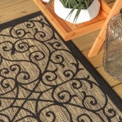 JONATHAN Y Madrid Vintage Filigree Textured Indoor/Outdoor Area Rug -Jonathan Y Store GUEST 6f3059d3 0dd9 495c acda 86c0f0953c3d