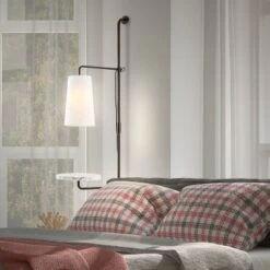 JONATHAN Y Andre 1-Light Black Iron Plug-In LED Sconce with White Marble Shelf 11 JONATHAN Y Andre 1-Light Black Iron Plug-In LED Sconce with White Marble Shelf -Jonathan Y Store GUEST 71eb6e47 636c 45f7 996f 0c23826cfff0