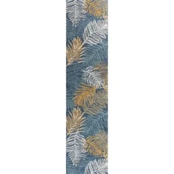 JONATHAN Y Calypso Coastal Palm Frond Reversible Indoor/Outdoor Rug