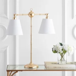 JONATHAN Y Ruth 31" Metal Library Table Lamp, Gold (LED Bulbs Included) -Jonathan Y Store GUEST 74045b91 c933 4eed 9b08 58f33b388b8a