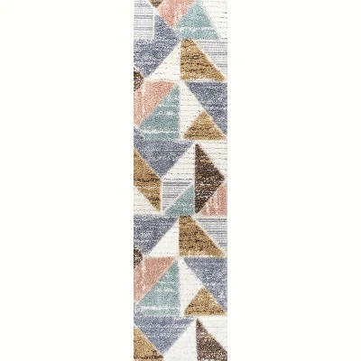 Aileen Geometric Scandi Colorblock Carved Area Rug - JONATHAN Y 3 Aileen Geometric Scandi Colorblock Carved Area Rug - JONATHAN Y