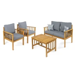 JONATHAN Y Everly 4-Piece Modern Cottage Acacia Wood Outdoor Patio Set 13 JONATHAN Y Everly 4-Piece Modern Cottage Acacia Wood Outdoor Patio Set -Jonathan Y Store GUEST 75fe22f2 af80 4b26 90a2 41575df2b483