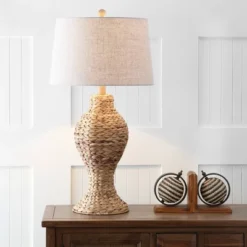 JONATHAN Y Elicia 31" Seagrass Weave Coastal Table Lamp