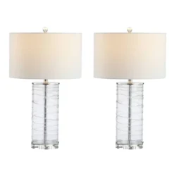 JONATHAN Y 27.5" LED Fused Glass Cylinder Table Lamps - Set of 2 10 JONATHAN Y 27.5" LED Fused Glass Cylinder Table Lamps - Set of 2 -Jonathan Y Store GUEST 78500e40 2707 4118 861d 12a40914a36f