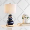JONATHAN Y Vienna 25.5" Blue Ceramic Table Lamp with Golden Pedestal -Jonathan Y Store GUEST 7967393f 8f29 49ff 9bec 1839b2bf562b