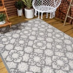 Jonathan Y Circus Medallion High-Low Indoor/Outdoor Area Rug - Gray -Jonathan Y Store GUEST 7a513d1a 4c58 4d36 b9ed 806b1dfc5545