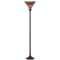 JONATHAN Y 71" Dragonfly Tiffany Style Torchiere Floor Lamp with LED Bulb -Jonathan Y Store GUEST 7b78dd17 8ba4 4ea3 8e6b a05633883633