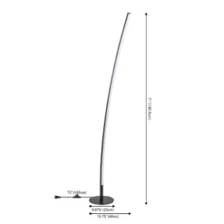 JONATHAN Y Malthe 71" Smart Arc LED Floor Lamp - Dimmable Black Metal -Jonathan Y Store GUEST 7cc3b79d 6027 47e8 b1a6 5e2de135934d