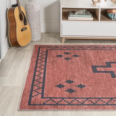 Korsa Geometric Medallion Machine-Washable Area Rug - JONATHAN Y 10 Korsa Geometric Medallion Machine-Washable Area Rug - JONATHAN Y - Image 8