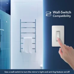 Anti-Fog LED Bathroom Mirror - Nora Frameless Backlit Vanity Mirror with Smart Touch -Jonathan Y Store GUEST 807038bc c3b2 4559 aa96 e7059a1f24c7