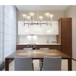 17.75" Adjustable Height Metal Turing Pendant (Includes Energy Efficient Light Bulb) Chrome - JONATHAN Y -Jonathan Y Store GUEST 8095d9f0 7413 4ba9 8337 13105872452a