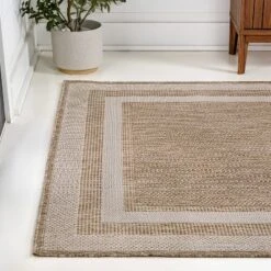 JONATHAN Y Dover Classic 3-Stripe Border Indoor/Outdoor Area Rug -Jonathan Y Store GUEST 81323387 6d08 4770 a639 ec1504495454