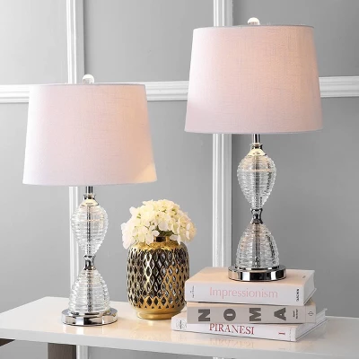 JONATHAN Y Aubrey 24" Crystal Table Lamp (Set of 2) with LED Light Bulbs 3 JONATHAN Y Aubrey 24" Crystal Table Lamp (Set of 2) with LED Light Bulbs