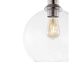 JONATHAN Y Marla 9.75" LED 1-Light Seeded Glass Pendant in Nickel -Jonathan Y Store GUEST 83d7d038 b5ed 4659 b2da 0c4ac31a5aa4