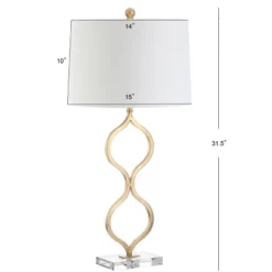 JONATHAN Y Levi 31.5" Gold Leaf and Crystal Table Lamp with LED Bulb -Jonathan Y Store GUEST 8422344a 1b2a 4729 a253 c034e6a4f946
