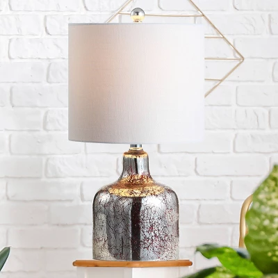 19" Glass Gemma Bell Table Lamp (Includes LED Light Bulb) Chrome - JONATHAN Y 6 19" Glass Gemma Bell Table Lamp (Includes LED Light Bulb) Chrome - JONATHAN Y - Image 4