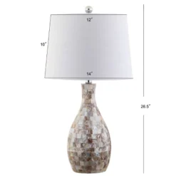 JONATHAN Y Verna 26.5" Seashell Table Lamp with LED Bulb - Beige 7 JONATHAN Y Verna 26.5" Seashell Table Lamp with LED Bulb - Beige -Jonathan Y Store GUEST 866824f8 e540 4d1f 9216 ce982030f072