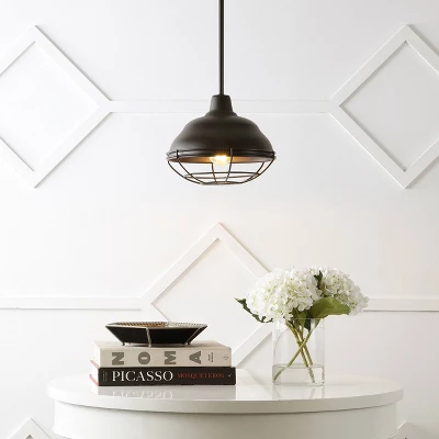 JONATHAN Y Levi Industrial Farmhouse Iron Linear LED Pendant - Oil Rubbed Bronze 5 JONATHAN Y Levi Industrial Farmhouse Iron Linear LED Pendant - Oil Rubbed Bronze - Image 3