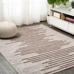 Zolak Berber Stripe Geometric Indoor/Outdoor Area Rug - JONATHAN Y -Jonathan Y Store GUEST 88b15a33 45d3 4e9b 894f 330182f7f24d