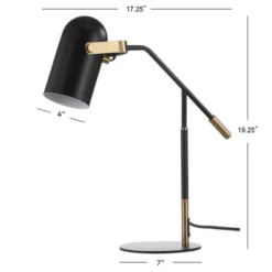 JONATHAN Y 19.25" Metal Edison Task Lamp - Black & Brass with LED Bulb -Jonathan Y Store GUEST 88e91adf 9b4a 448e abed d6df3f8f22f9