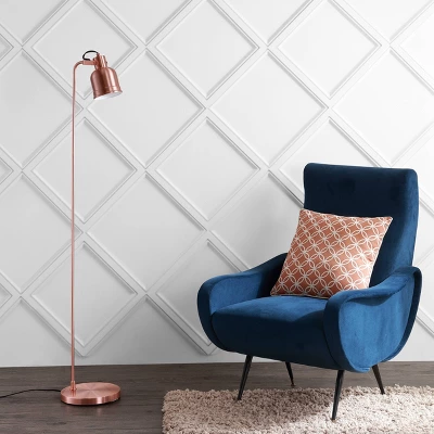 57" Metal Brandon Task Floor Lamp (Includes LED Light Bulb) Copper - JONATHAN Y 4 57" Metal Brandon Task Floor Lamp (Includes LED Light Bulb) Copper - JONATHAN Y - Image 2