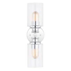 JONATHAN Y Jules 16.5" 2-Light LED Chrome and Seeded Glass Wall Sconce 9 JONATHAN Y Jules 16.5" 2-Light LED Chrome and Seeded Glass Wall Sconce -Jonathan Y Store GUEST 8a3f4e5c a38f 46f8 a876 62b0287ef54e