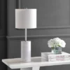 JONATHAN Y Aksel 25.5" White Marble Table Lamp with LED Bulb -Jonathan Y Store GUEST 8a472e69 50d6 42e9 8b94 e42a296427bd