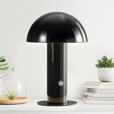 10.75" Boletus Contemporary Bohemian Rechargeable/Cordless Iron LED Mushroom Table Lamp - JONATHAN Y 7 10.75" Boletus Contemporary Bohemian Rechargeable/Cordless Iron LED Mushroom Table Lamp - JONATHAN Y - Image 5