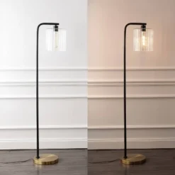 JONATHAN Y Easton 60.75" Modern Minimalist Metal/Ribbed Glass (Includes LED Light Bulb) Floor Lamp Brass Gold/Black 12 JONATHAN Y Easton 60.75" Modern Minimalist Metal/Ribbed Glass (Includes LED Light Bulb) Floor Lamp Brass Gold/Black -Jonathan Y Store GUEST 8b0f2d82 90dc 4f61 a127 32e6f96c5574