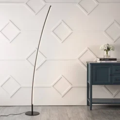JONATHAN Y Malthe 71" Smart Arc LED Floor Lamp - Dimmable Black Metal -Jonathan Y Store GUEST 8b267c11 8035 4ae8 9a81 e4036d4c1027