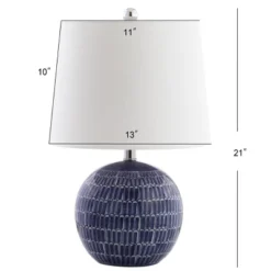 JONATHAN Y Ronald 21" Ceramic Table Lamp with LED Bulb - Blue -Jonathan Y Store GUEST 8ce62e10 0a3e 4320 9c26 6d642672ce56
