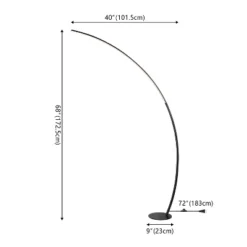 JONATHAN Y Enzo 68" Contemporary Minimalist Metal Arc Dimmable Floor Lamp -Jonathan Y Store GUEST 8df30f5b e008 4627 b933 dd82b7ac79f1