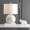 21.5" Luna Faux Marble Resin Table Lamp (Includes LED Light Bulb) White - JONATHAN Y -Jonathan Y Store GUEST 8f37592e ef5d 4f21 b40f 1fff25a86f44