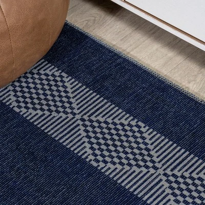 JONATHAN Y Nautisk Trellis Stripe Machine-Washable Area Rug 8 JONATHAN Y Nautisk Trellis Stripe Machine-Washable Area Rug - Image 6