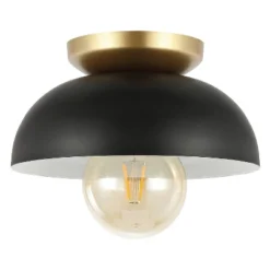 JONATHAN Y Paulina 8.5" Classic Industrial Iron LED Flush Mount -Jonathan Y Store GUEST 8f68d012 4ecd 45d9 aa65 243474c4745c