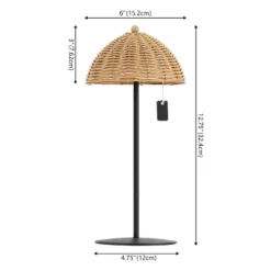 JONATHAN Y Tilly Modern Coastal Indoor/Outdoor Wicker Rechargeable Table Lamp -Jonathan Y Store GUEST 8f7e9037 1932 409a b916 19642096ff48