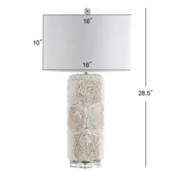 JONATHAN Y 28.5" Seashell Rosette Table Lamp with LED Bulb - White 8 JONATHAN Y 28.5" Seashell Rosette Table Lamp with LED Bulb - White -Jonathan Y Store GUEST 8fa13f0f 7d50 4080 8b7d ef5655f7149e