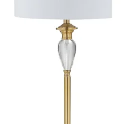 JONATHAN Y Evelyn Crystal and Brass Metal LED Floor Lamp with Linen Shade 13 JONATHAN Y Evelyn Crystal and Brass Metal LED Floor Lamp with Linen Shade -Jonathan Y Store GUEST 901f7582 7f03 4c57 a93f 388fe836a2f8