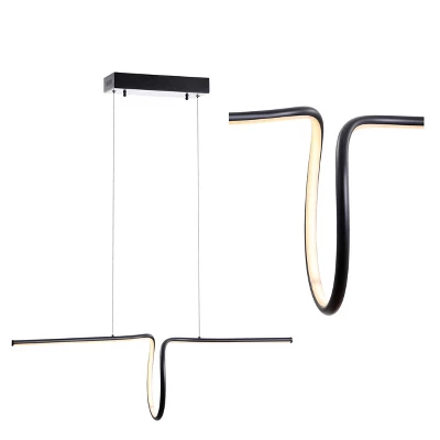 JONATHAN Y Ali 34.5" Adjustable Metal Dimmable Linear LED Pendant - Black 7 JONATHAN Y Ali 34.5" Adjustable Metal Dimmable Linear LED Pendant - Black - Image 5