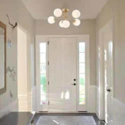 JONATHAN Y Olivier 24" 6-Light Parisian Globe Industrial Iron Bistro Pendant - Gold -Jonathan Y Store GUEST 913c70ac c0bf 4838 bb97 53a3f6fcd561