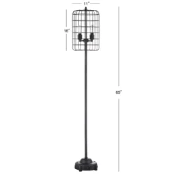 JONATHAN Y Odette 65" Industrial Metal Cage Floor Lamp with Bulbs -Jonathan Y Store GUEST 919d3b53 f094 4e13 89f0 7f302a83ecfb