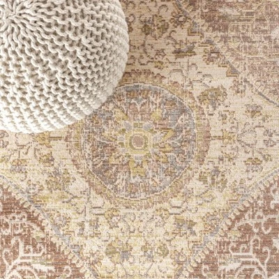 JONATHAN Y Petras Modern Ornate Medallion Distressed Area Rug 7 JONATHAN Y Petras Modern Ornate Medallion Distressed Area Rug - Image 5