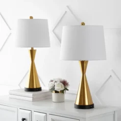 JONATHAN Y Colton 26" Classic French Country Iron LED Table Lamps with USB Charging Port - Set of 2 -Jonathan Y Store GUEST 9499d776 4519 4d1a 8261 664d86e26f7f