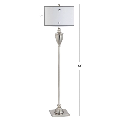Jonathan Y Othello 62" Metal Floor Lamp with LED Bulb - Silver Polished Nickel 5 Jonathan Y Othello 62" Metal Floor Lamp with LED Bulb - Silver Polished Nickel - Image 3