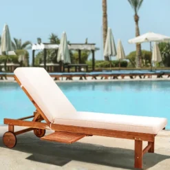 JONATHAN Y Seabrook 69 x 24 Inch Outdoor Acacia Wood Lounger with Pull-Out Table & Wheels -Jonathan Y Store GUEST 977bc4d6 c7f6 4753 b616 87ead0537d15