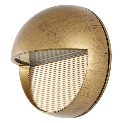 JONATHAN Y Orbe 6.25" Integrated LED Outdoor Metal Wall Sconce in Antique Gold 6 JONATHAN Y Orbe 6.25" Integrated LED Outdoor Metal Wall Sconce in Antique Gold - Image 4