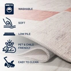 JONATHAN Y Raita Modern Distressed Stripe Machine-Washable Area Rug -Jonathan Y Store GUEST 99ce49b9 a6b1 4a03 8acd 1346ffba649f