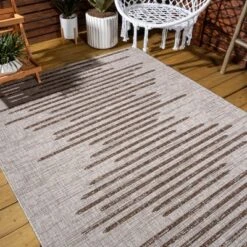 Zolak Berber Stripe Geometric Indoor/Outdoor Area Rug - JONATHAN Y -Jonathan Y Store GUEST 9c6a59be 655f 4761 82e1 1b4aa529afd6