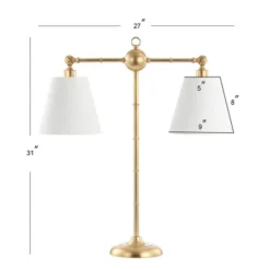 JONATHAN Y Ruth 31" Metal Library Table Lamp, Gold (LED Bulbs Included) -Jonathan Y Store GUEST 9d061dd3 80bf 49ad 98ce c9bd4273382a